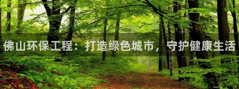 彩名堂官网：佛山环保工程：打造绿色城