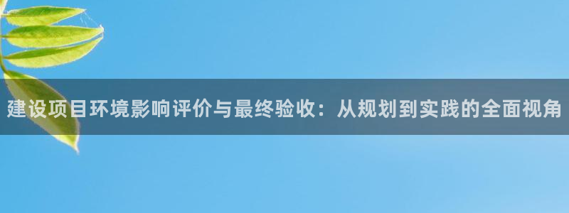 彩名堂计划软件下载：建设项目环境影响评价与最终验收：从规划到实践的全面视角